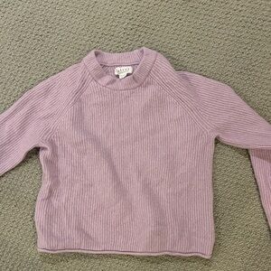 Velvet by Graham & Spencer Lilac Ribbed Crew Neck Sweater